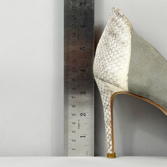LOUISE ET CIE GREY SUEDE & SNAKE HEELS - Picture 11 of 13